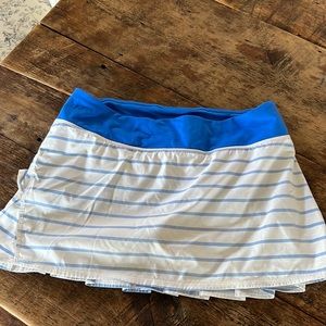 Rare blue pinned striped tennis skirt